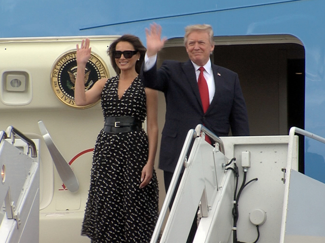President Donald Trump, First Lady Melania Trump arrive in West Palm Beach to host Chinese president