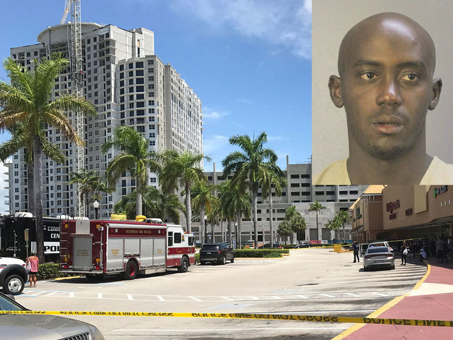 Naked Florida man throws large objects into traffic from 30story